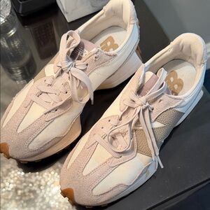 New Balance Women's Beige and Cream Sneakers